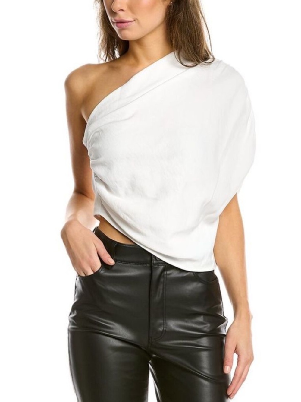 The Sei Draped Asymmetrical One Shoulder Top